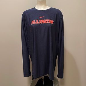 Nike Men’s University of Illinois Fighting Illini Long Sleeve Dri-Fit Shirt XL